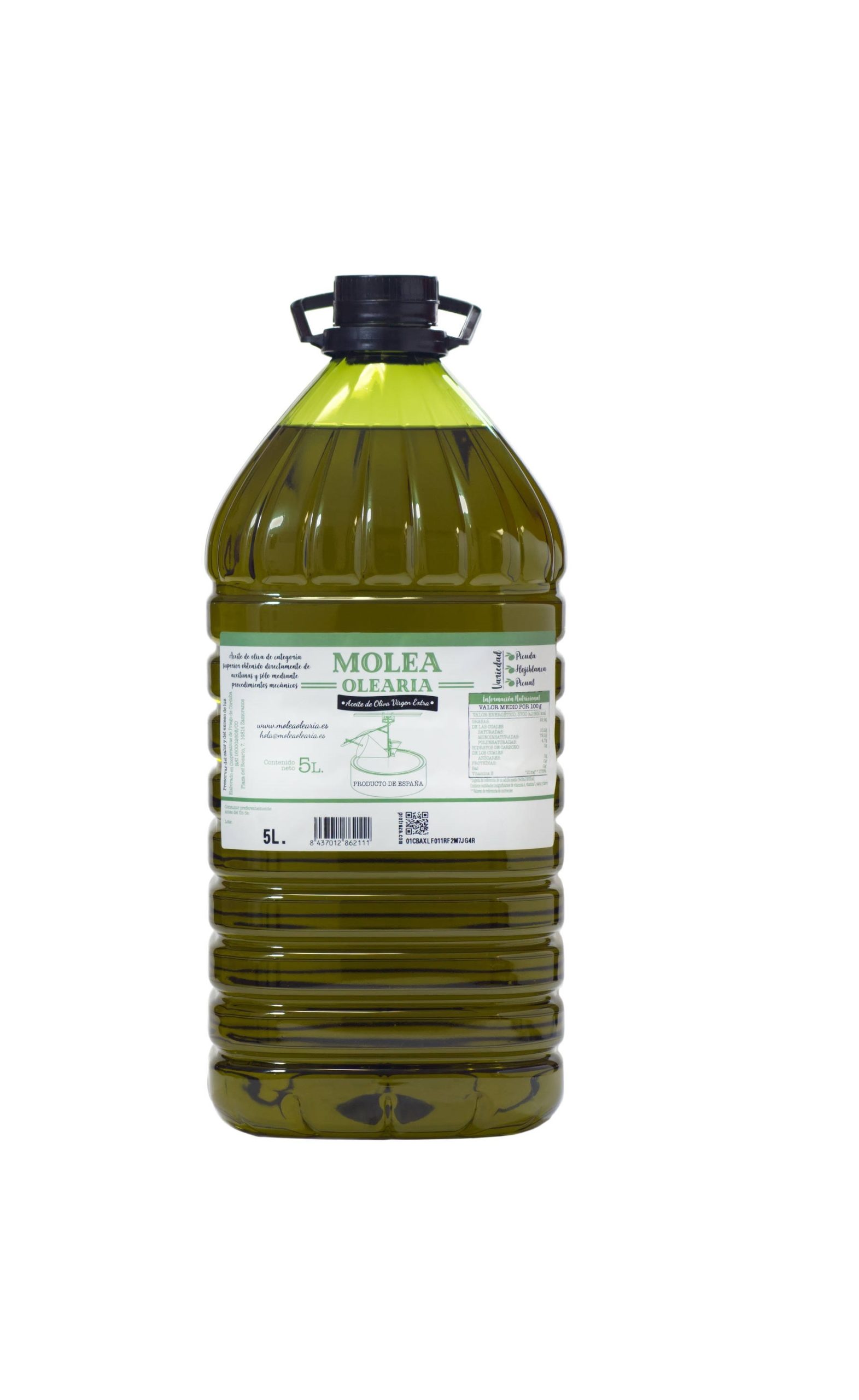 Garrafas de 5 litros de aceite tradicional. Aceite de Oliva Virgen Extra  Spelunca